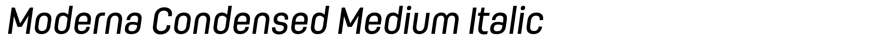 Moderna Condensed Medium Italic